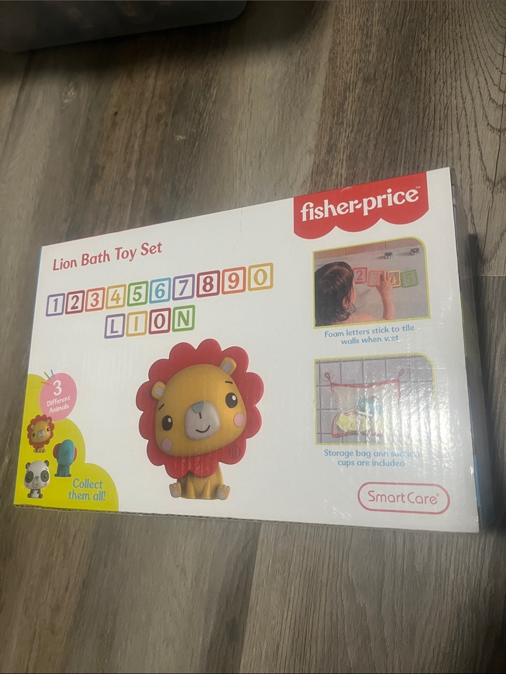 Fisher-Price Lion Bath Toy Set - Yellow, Red and Green Accents
